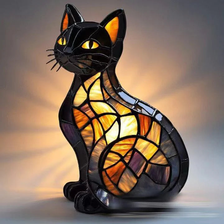 Handcrafted Cat Lamp