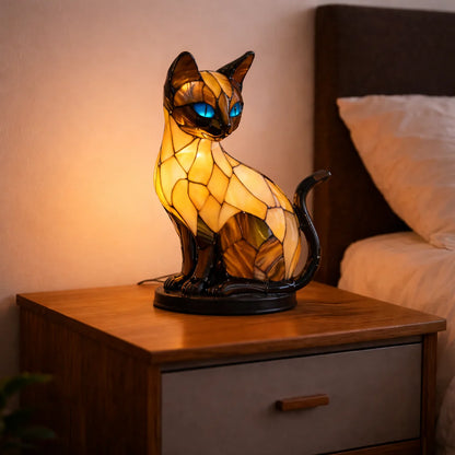 Handcrafted Cat Lamp